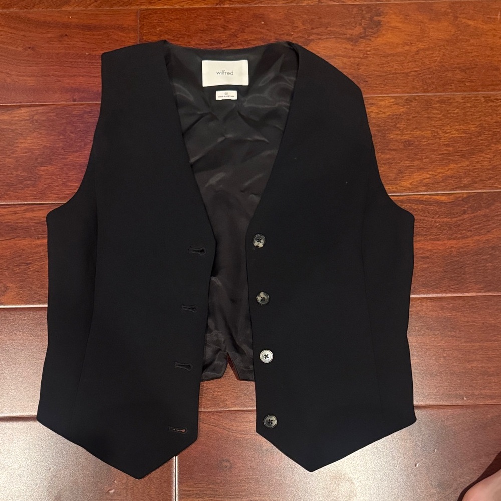 Wilfred Black Classic Tailored Vest